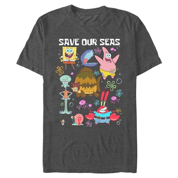 Mens SpongeBob SquarePants Save Our Seas T Shirt