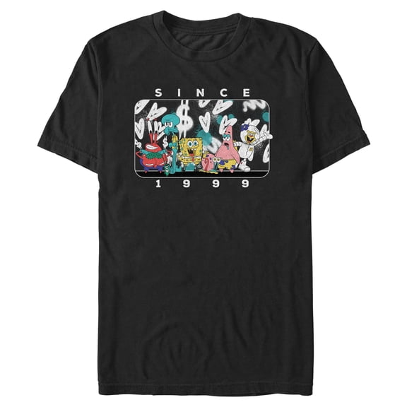 Mens SpongeBob SquarePants Since 1999 Group Badge T Shirt