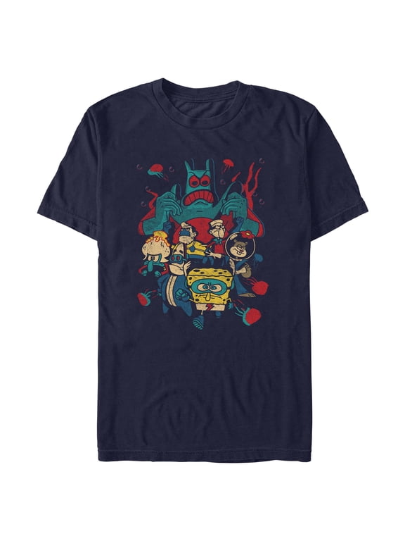 Mens SpongeBob SquarePants Superheroes League T Shirt