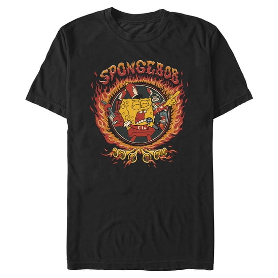 Mens SpongeBob SquarePants Sweet Victory In Flames T Shirt