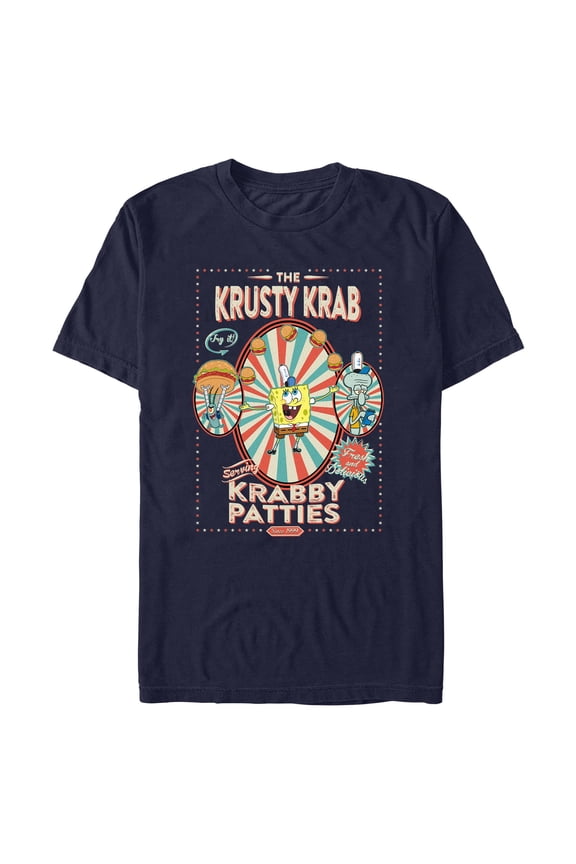 Mens SpongeBob SquarePants The Krusty Krab Circus Poster T Shirt