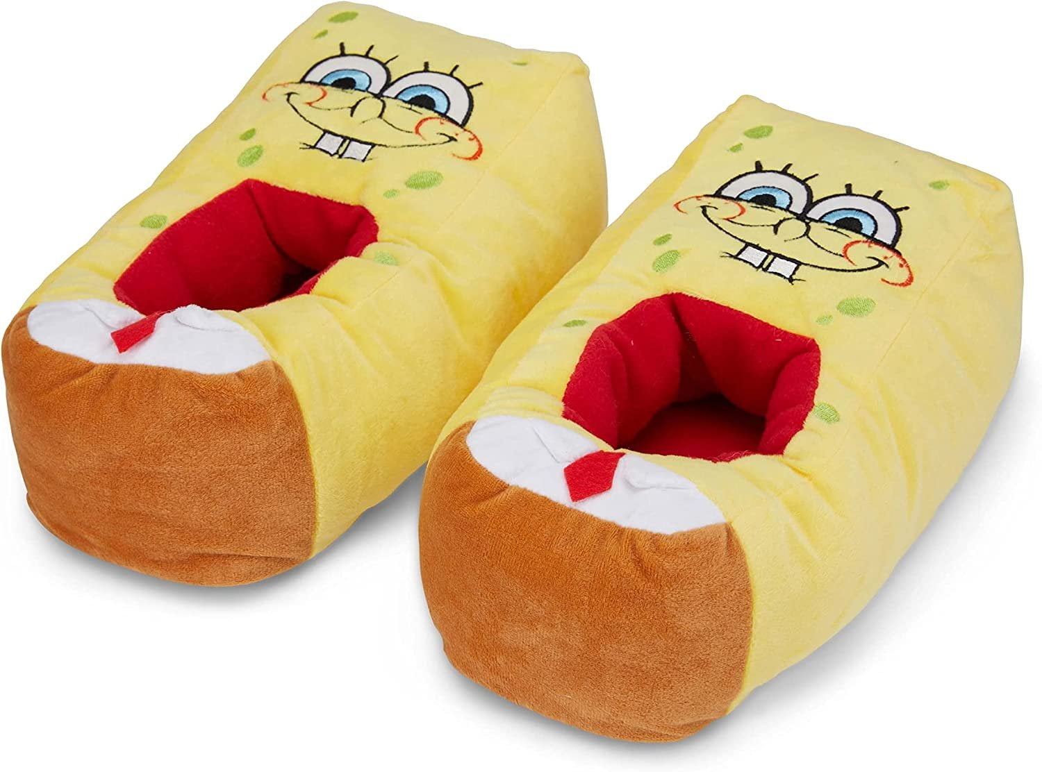 Mens Spongebob Squarepants Plush Slippers Mens Spongebob Squarepants