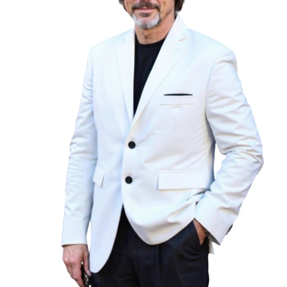 Mens Sport Coat Casual Blazer Two Button Business Suit Jacket Regular Fit Lightweight Notch Lapel Blazer Jacket Pocket