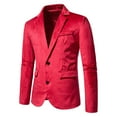 thumbnail image 1 of Mens Sport Coats Blazers,Men's Casual Suit Blazer Jackets Lightweight Sports Coat Solid Color One Button Suit Tuxedo Jackets for Prom Business Formal 2024, 1 of 9