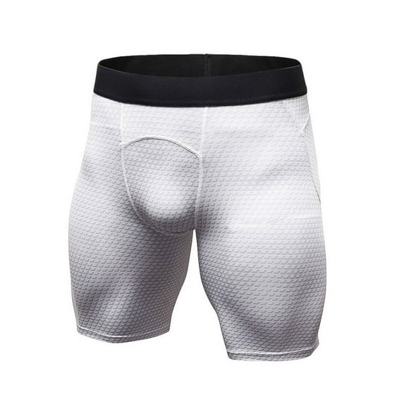 Mens Sport Compression Shorts Quick-drying Workout Stretch Pants