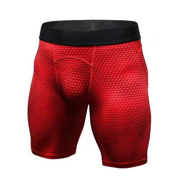 Mens Sport Compression Shorts Quick-drying Workout Stretch Pants
