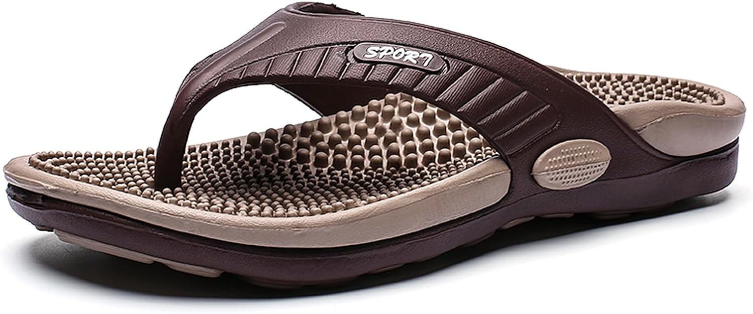 Mens Sport Flip Flops Orthotic Thong Sandals with Plantar Fasciitis Arch Support Orthotic Flip Flops with Arch Support | Plantar Fasciitis  main image 2
