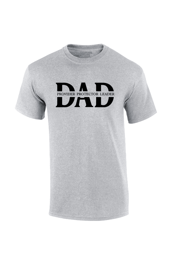 Mens Sport Grey Father's Day Provider Protector Leader Short Sleeve Thoughtful Inspirational T-Shirt-Dad-5X-Large