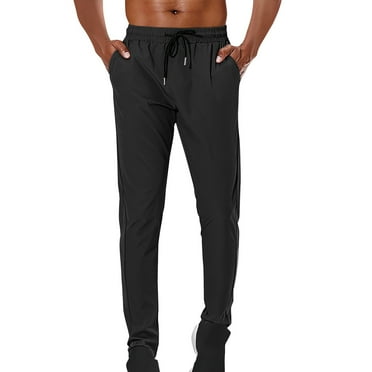 Mens Sport Pants With Pockets Joggers For Athletic Pants For Workout Black