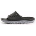 thumbnail image 1 of Mens Sport Recovery Sandals Plantar Fasciitis Thick Cushion Slides Sandals Lightweight Comfort Orthotic Slippers Plus Size Black Gray 13 Wide, 1 of 5