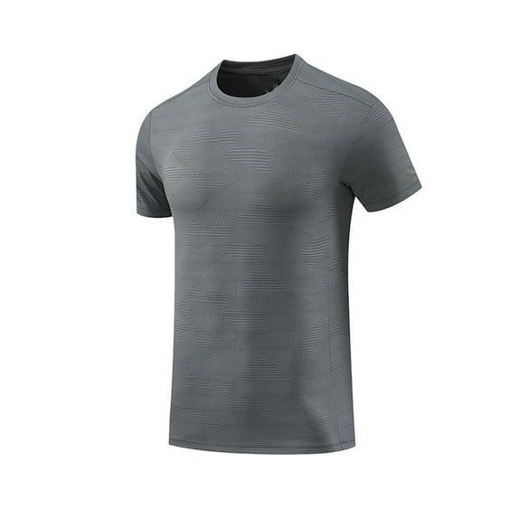 Mens Sport Shirts Breathable Short Sleeve Workout Tee Tops Crew Neck Quick Dry Sun Protection Moisture Wicking T-Shirts