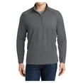 thumbnail image 1 of Mens Sport Wick Stretch 1/2 Zip Polyester/Spandex Pullover Charcoal Grey Heather 3XL, 1 of 7