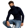thumbnail image 1 of Mens Sports Athletic Shirt Stretch Turtleneck Long Sleeve Slim Fit Gym Training Muscle Tee Undershirt, 1 of 7