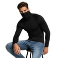 thumbnail image 1 of Mens Sports Athletic Shirt Stretch Turtleneck Long Sleeve Slim Fit Gym Training Muscle Tee Undershirt, 1 of 7