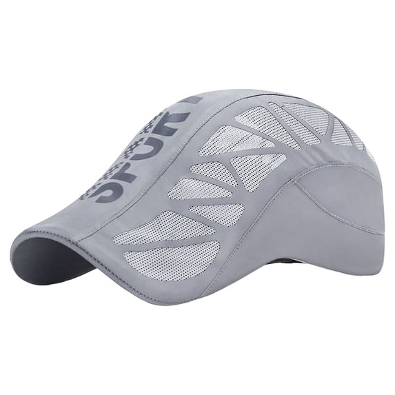 Mens Sports Cap Mesh Panel Quick Dry Breathable Lightweight Cycling Running Headwear