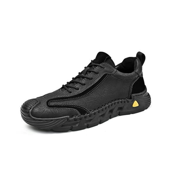 Mens Sports Outdoor Shoes Lightweight Soft Walking Shoes Fashion Retro Oxfords Non-slip Breathable Driving Shoes Black 6.5 UK