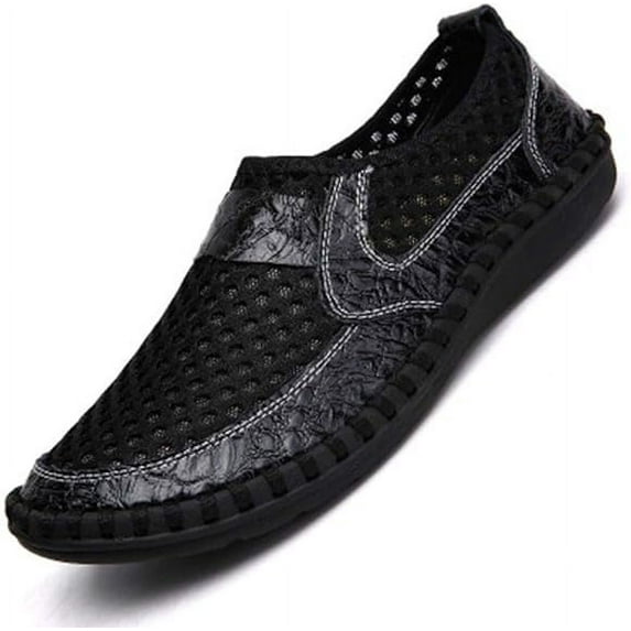 Mens Sports Sandals Outdoor Breathable Fisherman Shoes Business Fashion Closed Toe Casual Shoes Black 7 UK