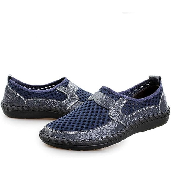 Mens Sports Sandals Outdoor Breathable Fisherman Shoes Business Fashion Closed Toe Casual Shoes Blue 8.5 UK