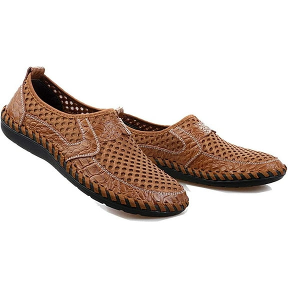 Mens Sports Sandals Outdoor Breathable Fisherman Shoes Business Fashion Closed Toe Casual Shoes Brown 7 UK