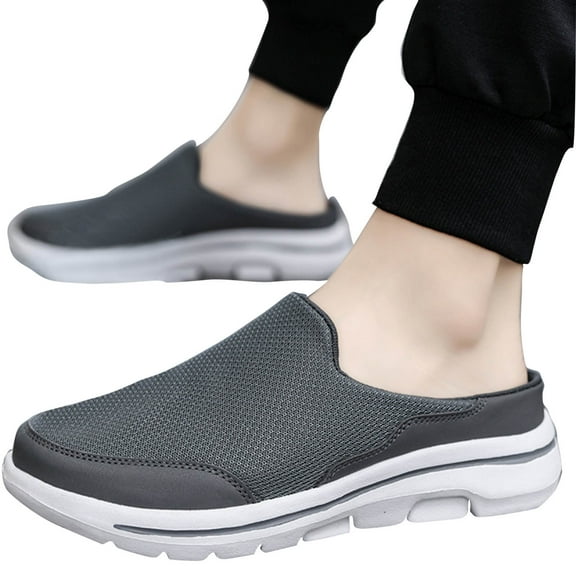Mens Sports Shoes Comfortable Slip On Shoes Slingback Breathable Sneakers Fashion Platform Sneakers