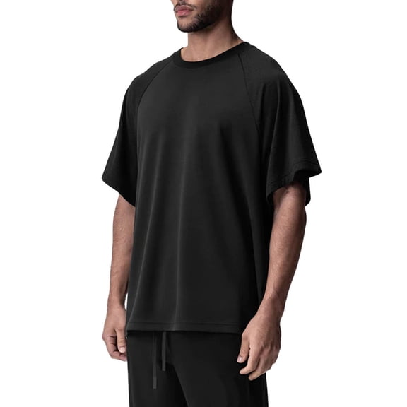 Mens Sports Short Sleeve T Shirt Plaid Splicing Mesh Breathable Active Casual Tee Comfortable Lightweight Top Mens Casual Crew Neck Basic Tees