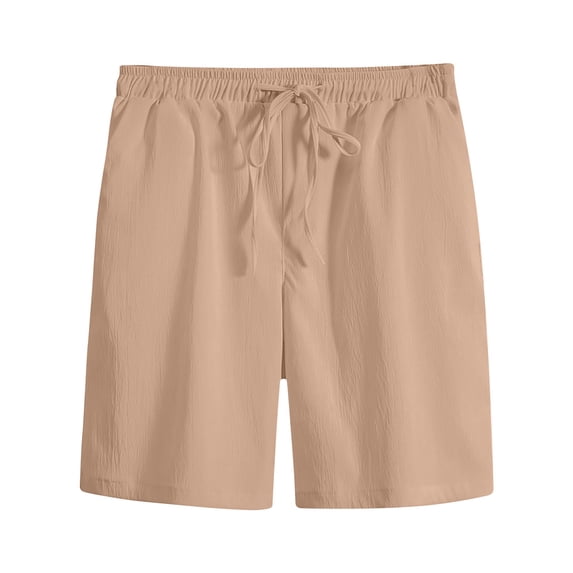 Mens Sports Shorts Elastic Drawstring Pocket Solid Summer Casual Active