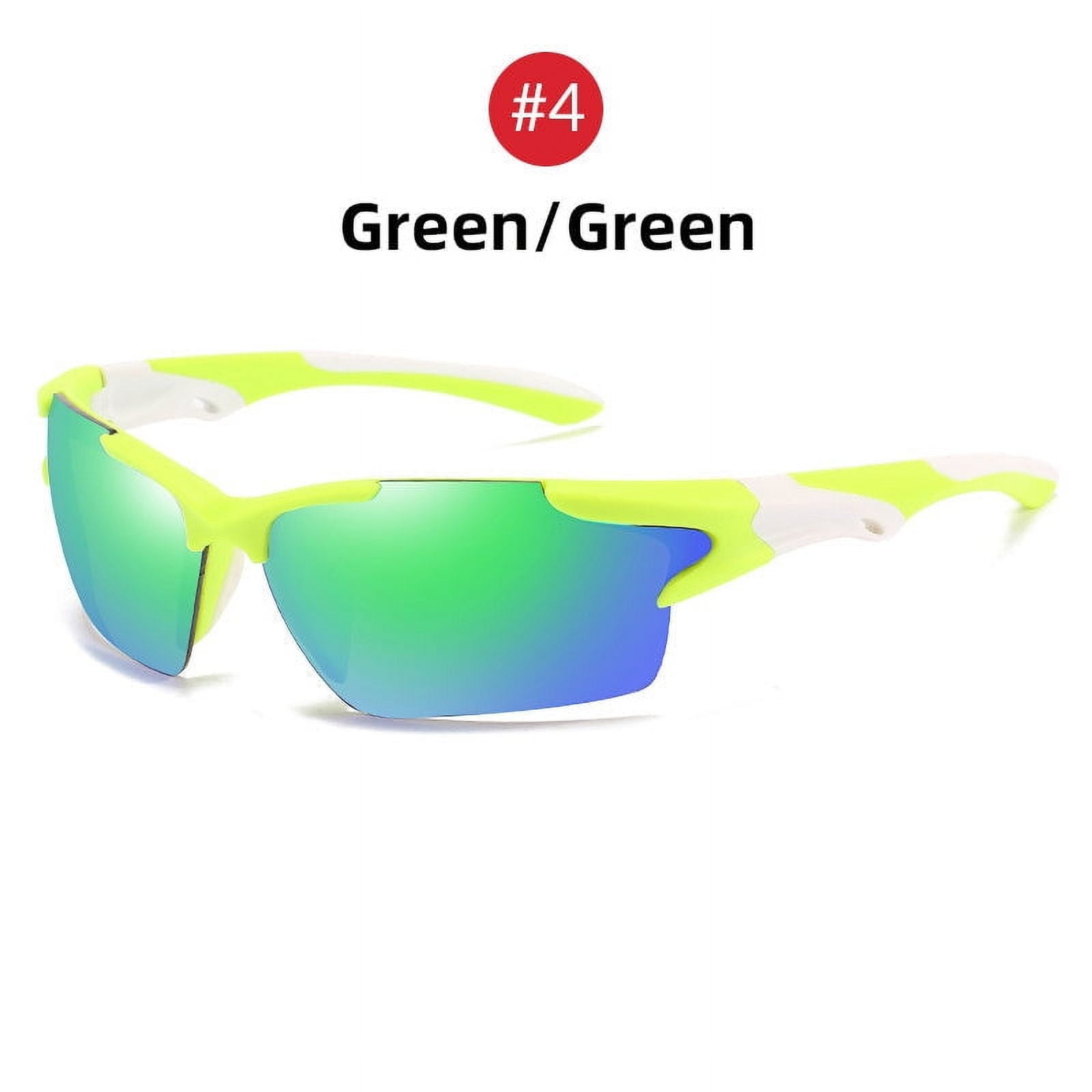 Mens Sports Sunglasses Polarized UV400 Protection Driving Fishing TR90 Frame PC Lens Strong For Big Face