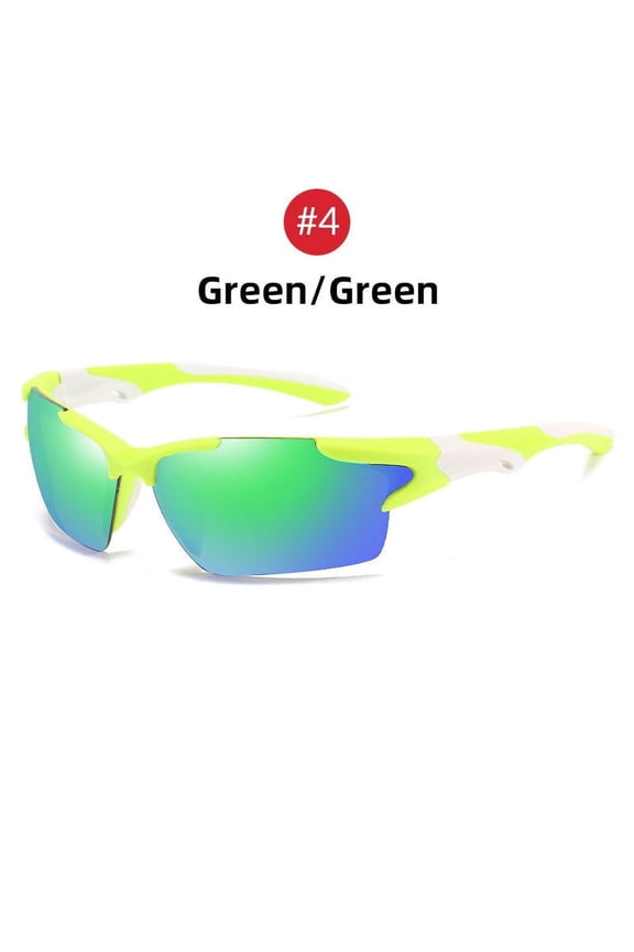 Mens Sports Sunglasses Polarized UV400 Protection Driving Fishing TR90 Frame PC Lens Strong For Big Face