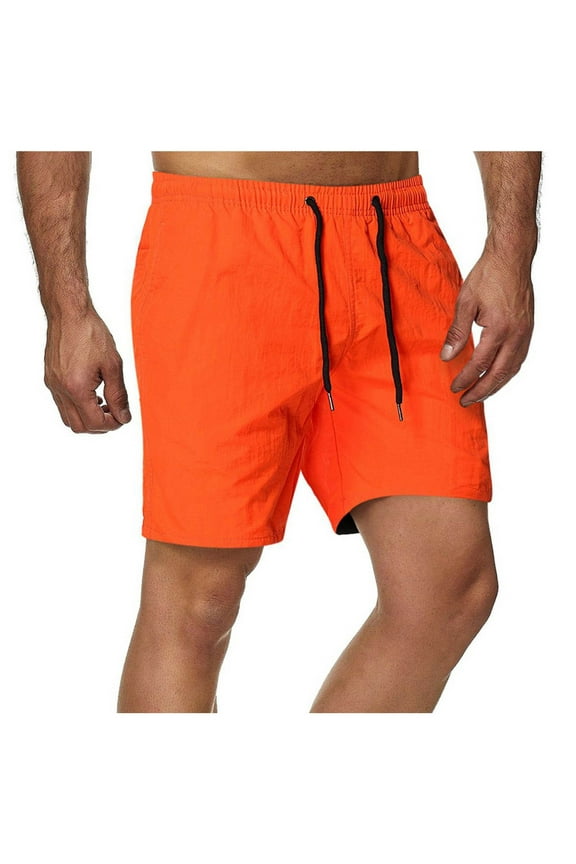 Mens Sports Swimsuits Trunks Summer Casual Drawstring Bathing Suits Trunks for Men Athletic Swimsuit