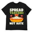 thumbnail image 1 of Mens Spread tzatziki not hate Gyros Greece Bifteki Souvlaki T-Shirt Black, 1 of 5