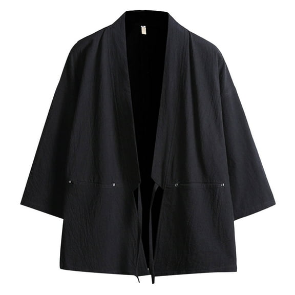 Mens Spring And Autumn Fashion Casual Tang Style Cardigan Tang Style Sunscreen Shirt