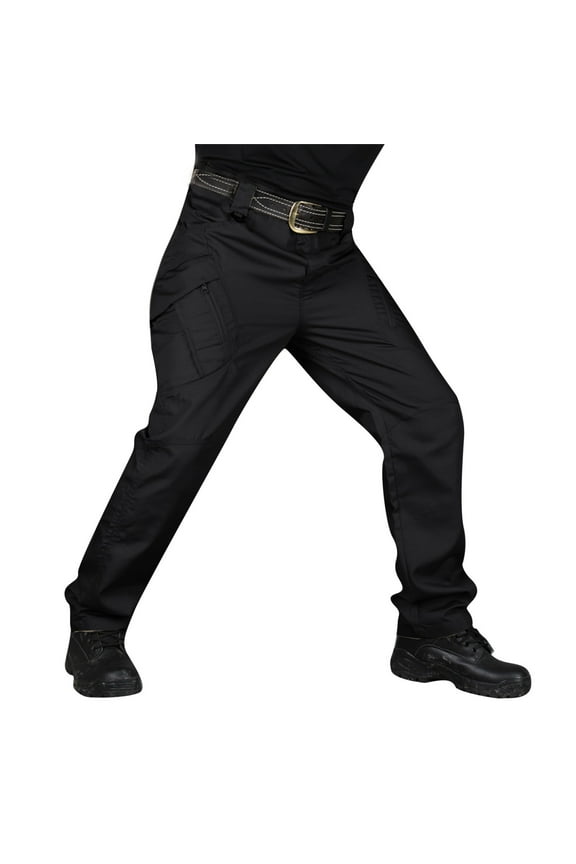 Mens Spring And Autumn Style Loose Large Size Leisure Three Bag Multi Pocket Straight Pants