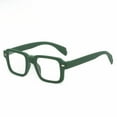 thumbnail image 1 of Mens Square Reading Glasses Classic Blue Light Blocking Matte Green Readers +3.00, 1 of 5