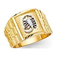 thumbnail image 1 of Mens Square Scorpion Ring 14k Yellow White Gold Scorpion King Band Square Design Two Tone 14MM, Size 9, 1 of 1