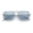 thumbnail image 1 of Mens Squared Rectangular Racer Plastic Urban Hipster Sunglasses Slate - Grey, 1 of 3