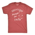 thumbnail image 1 of Mens Squatchin Through The Snow T Shirt Funny Xmas Bigfoot Sasquatch Tee for Guys Graphic Tees, 1 of 9