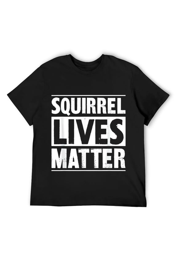 Mens Squirrel Lives Matter T-Shirt Black