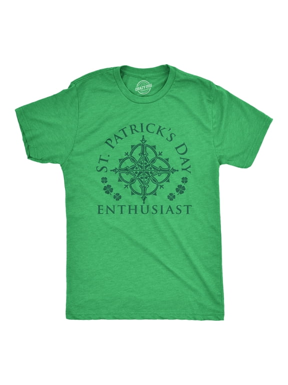 Mens St Patrick's Day Enthusiast T Shirt Funny Saint Patrick Day T-shirt Joke Graphic Tees
