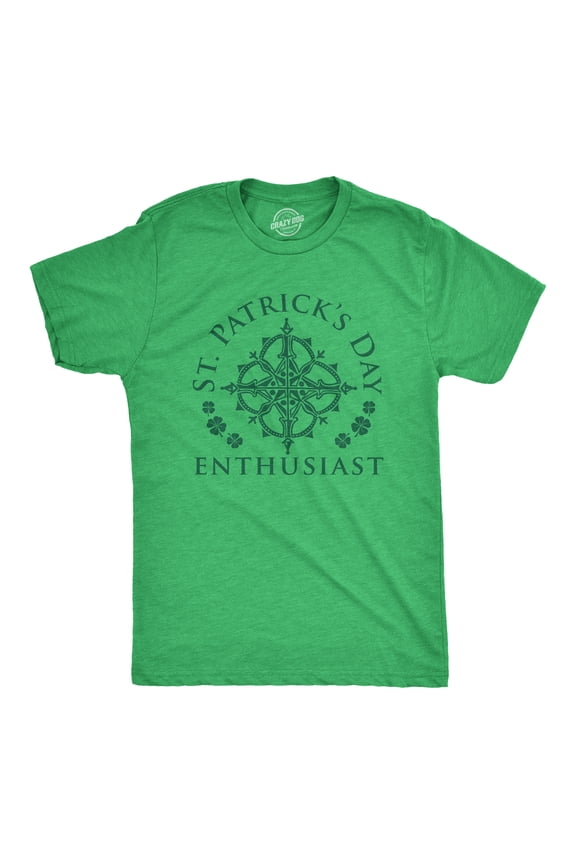 Mens St Patrick's Day Enthusiast T Shirt Funny Saint Patrick Day T-shirt Joke Graphic Tees