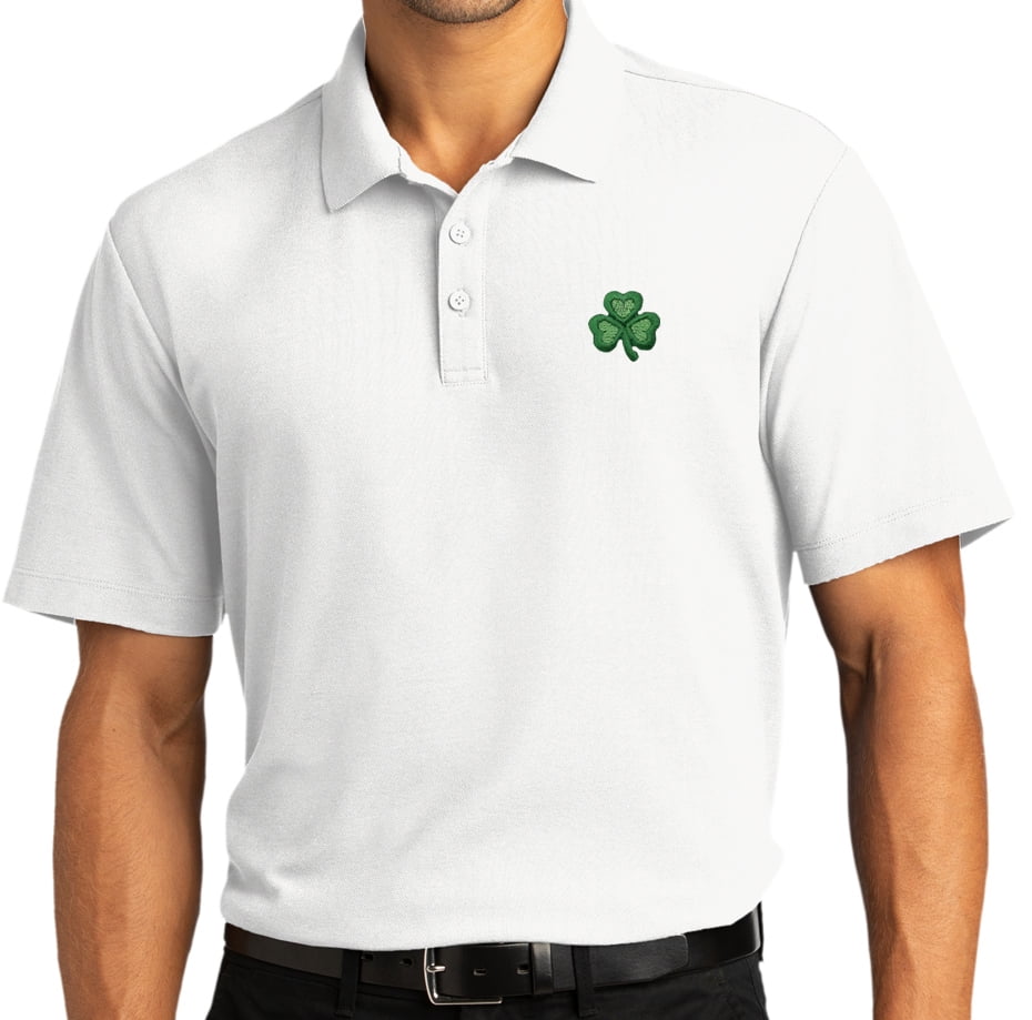 Men's Irish Shamrock 1/4 Zip Pullover Sweatshirt - Embroidered Patch, Side Pockets