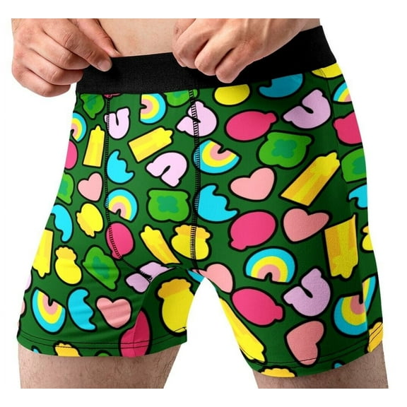 Mens St Patricks Day Boxer Brief Underwear Lucky Charmers Novelty Gift