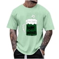 thumbnail image 1 of Mens St Patricks Day Shirt Irish Lucky Shamrock Print T Shirt Clover Saint Patricks Day Short Sleeve Tee Tops, 1 of 4
