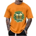 thumbnail image 1 of Mens St Patricks Day Shirt Irish Lucky Shamrock Print T Shirt Clover Saint Patricks Day Short Sleeve Tee Tops, 1 of 4