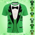 thumbnail image 1 of Mens St Patricks Day Shirt Shamrock Graphic T-Shirt Novelty Short Sleeve Shirts Casual Round Neck Tops Summer Basic Tees, 1 of 8