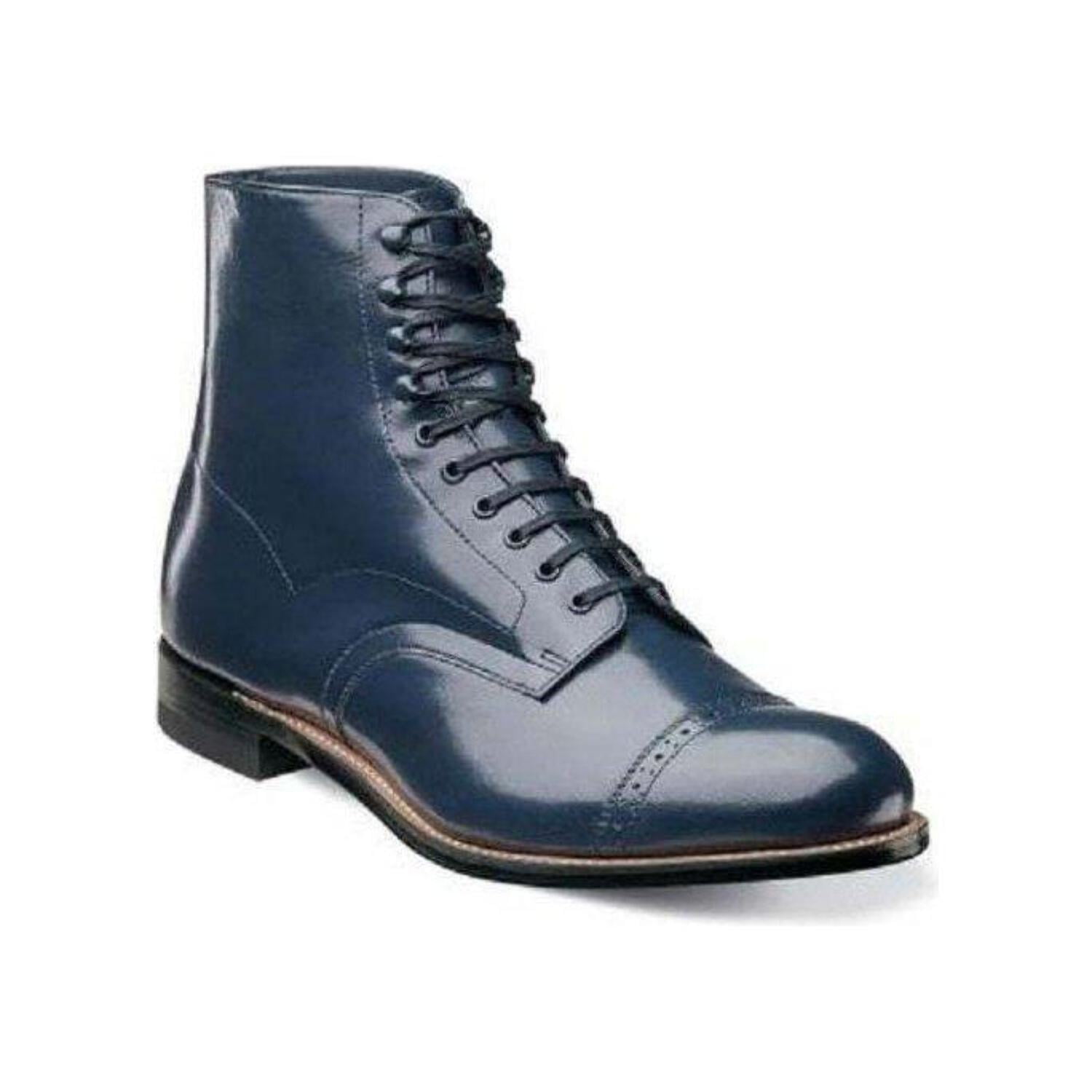 Stacy Adams Mens Madison Leather Cap Toe Boots Black 13