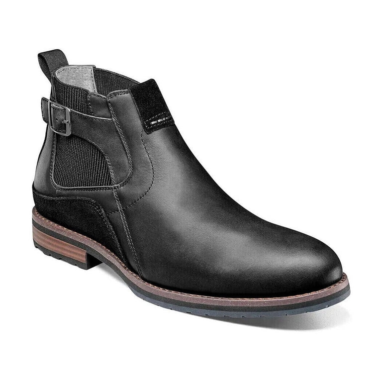 Stacy Adams Men\'s Oskar Plain Toe Chelsea Boot Black Leather 25554 Size 10 M Stacy Adams Men main image 4