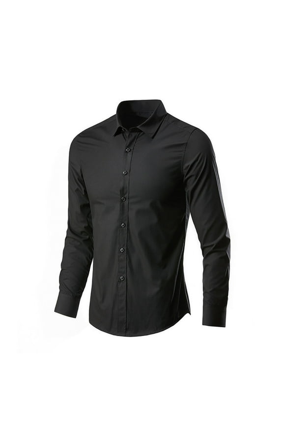Mens Stain Shield Dress Shirts Regular Fit Casual Long Sleeve Collar Shirt Business Formal Button Down Shirts for Men