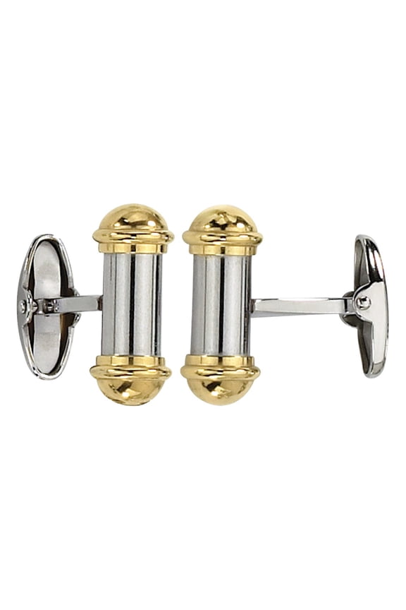 Mens Stainless Steel 24k Gold Plating Cuff Links