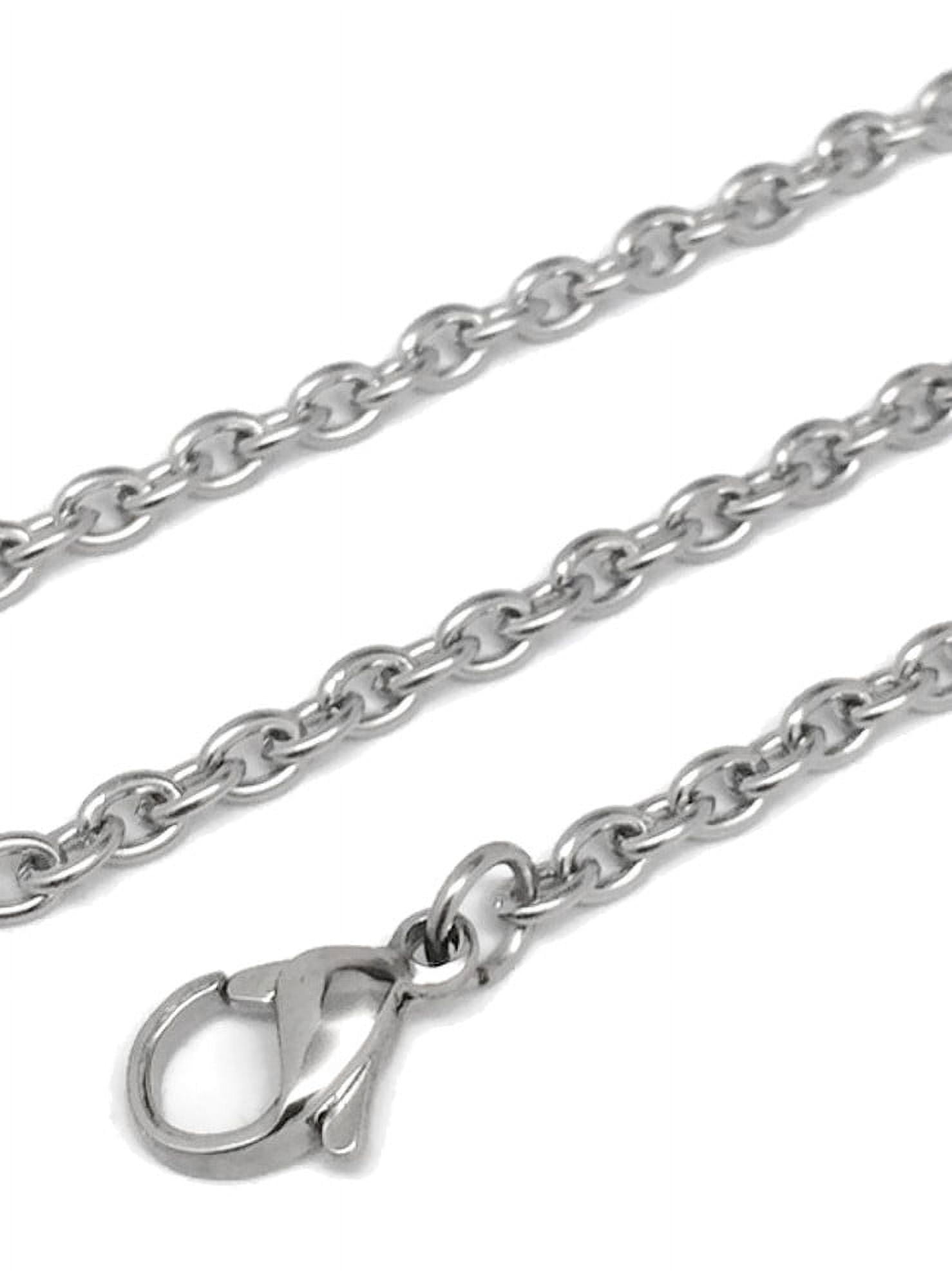 Necklaces for Men , Stainless Steel Chain With Lobster Clasp , 5 Mm  Thickness , 18 20 22 24 28 30 Inches , ST002 