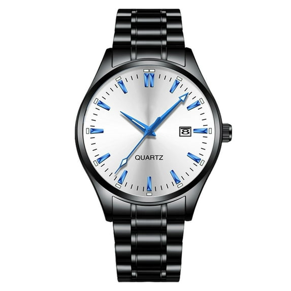 Mens Stainless Steel Analog Watch Quartz Waterproof Classic Business Casual With Roman Numeral